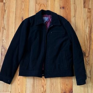 Men's Aeropostale Wool Blend Black Coat size XL